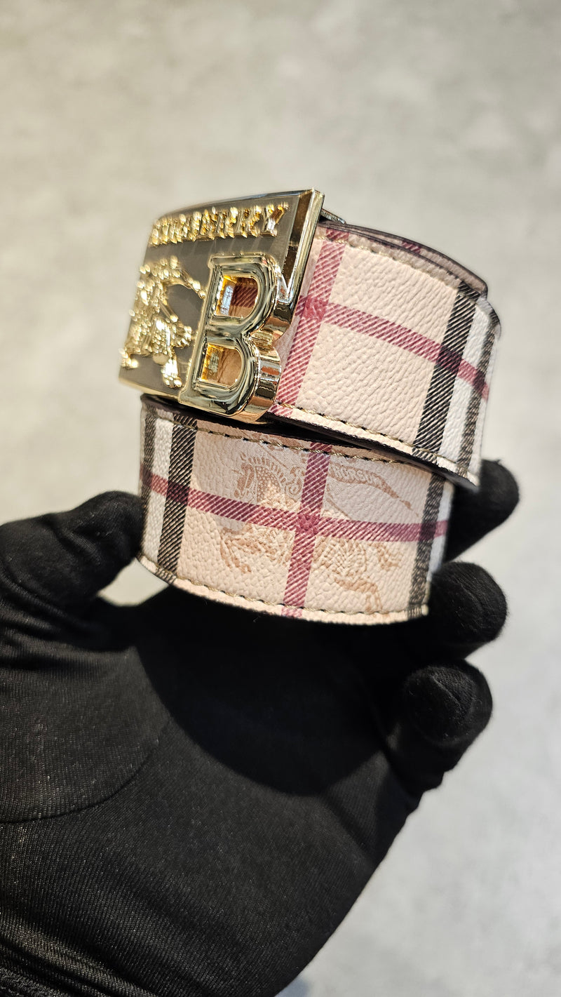 Cinto Burberry dupla face