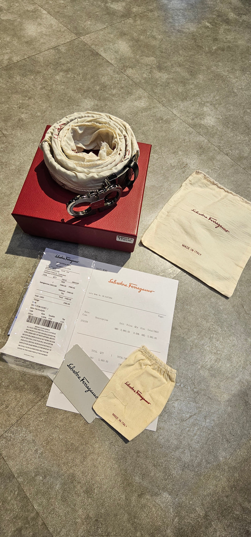 Cinto Salvatore Ferragamo dupla face
