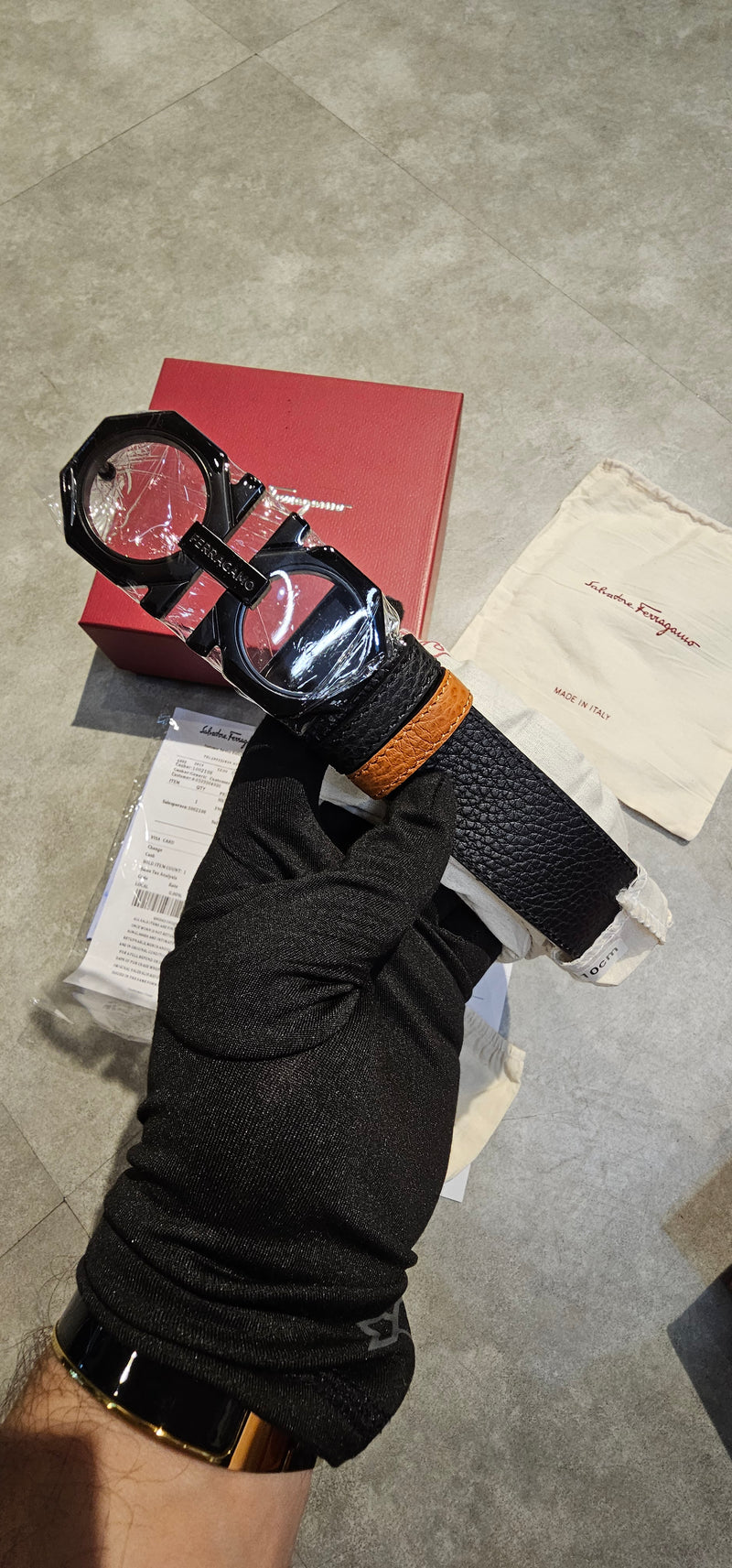 Cinto Salvatore Ferragamo dupla face