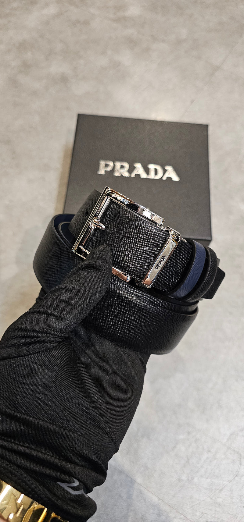 Cinto Prada dupla face